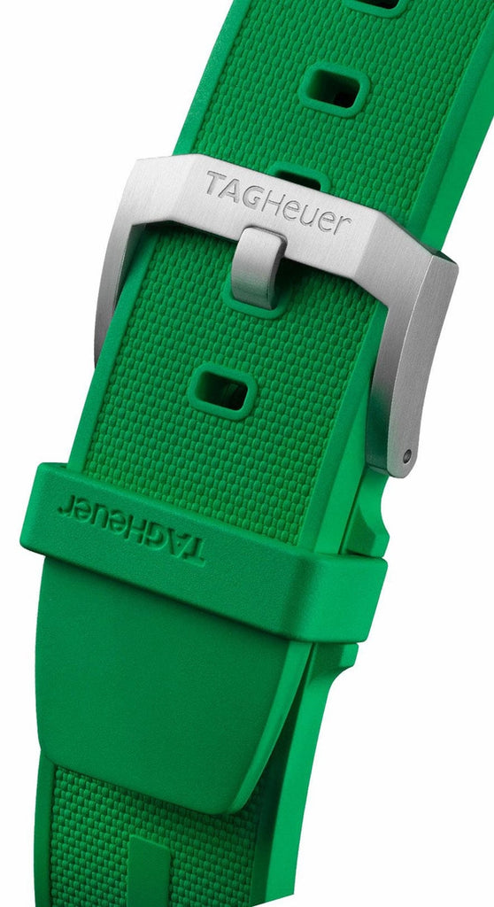 Tag Heuer Formula 1 Chronograph Green Dial Green Rubber Strap Watch for Men - CAZ101AP.FT8056