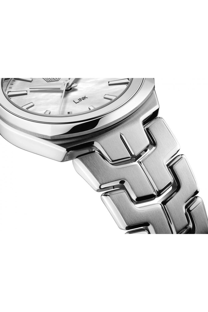 Tag Heuer Link Quartz Mother of Pearl Dial Silver Steel Strap Watch for Women - WBC1310.BA0600