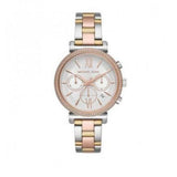 Michael Kors Sofie Chronograph White Dial Two Tone Steel Strap Watch For Women - MK6688