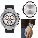 Tissot T141.417.17.011.00 T-Race Chronograph Men’s Watch – White Dial & Black Rubber Strap