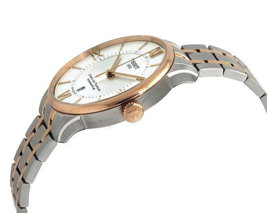 Tissot Chemin des Tourelles Powermatic 80 Silver Dial Two Tone Steel Strap Watch for Men - T099.407.22.038.02