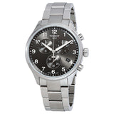 Tissot T Classic Chrono XL Black Dial Silver Steel Strap Watch For Men - T116.617.11.057.01