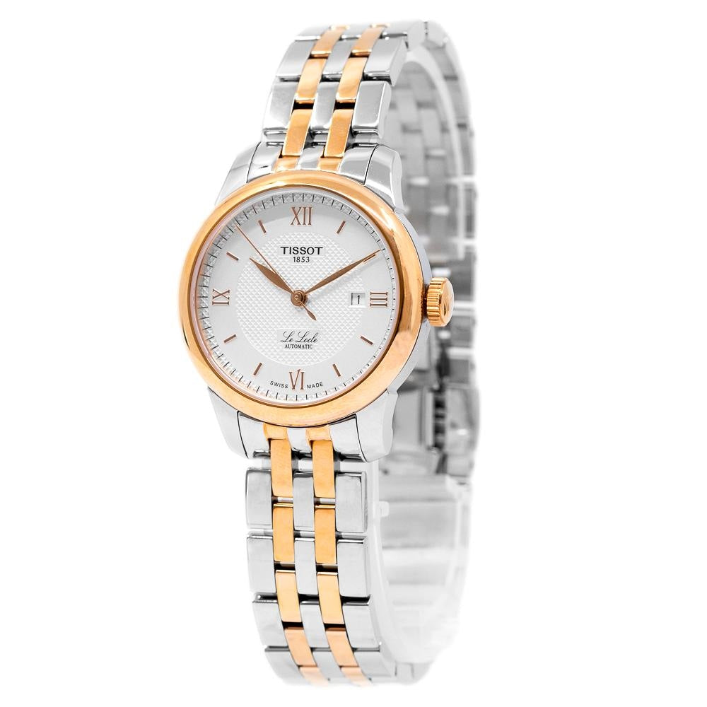 Tissot T Classic Le Locle Automatic Silver Dial Two Tone Steel Strap Watch For Women - T006.207.22.038.00
