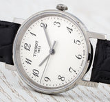 Tissot T Classic Desire White Dial Black Leather Strap Watch For Men - T52.1.421.12