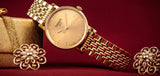 Tissot T Classic Everytime Desire Small Gold Dial Gold Mesh Bracelet Watch For Women - T109.210.33.021.00