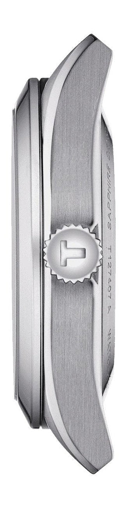 Tissot Gentleman Powermatic 80 Silicium Silver Dial Brown Leather Strap Watch For Men - T127.407.16.031.01