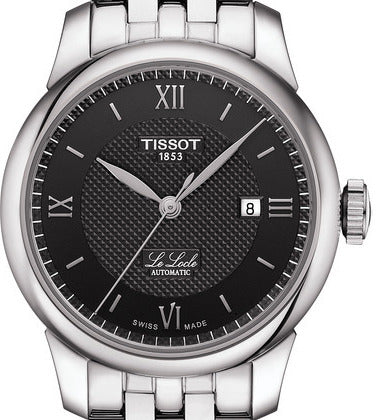 Tissot Le Locle Automatic Lady Black Dial Silver Steel Strap Watch For Women - T006.207.11.058.00