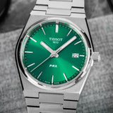 Tissot PRX Green Dial Silver Steel Strap Watch for Women - T137.210.11.081.00
