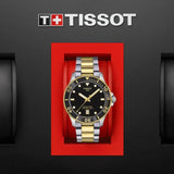 Tissot Seastar 1000 Black Dial Two Tone Steel Strap Watch for Women - T120.210.22.051.00