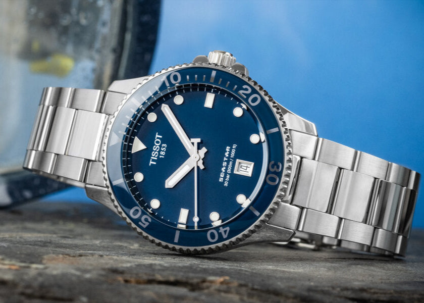Tissot T120.410.11.041.00 Seastar 1000 Men’s Watch – Blue Dial & Silver Stainless Steel Bracelet