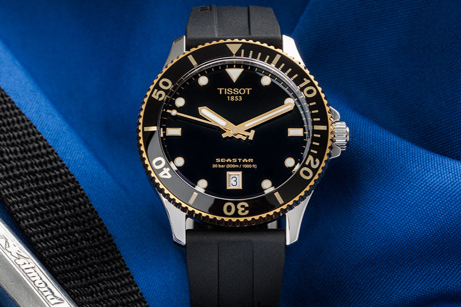 Tissot T120.410.27.051.00 Seastar 1000 Men’s Watch – Black Dial & Black Rubber Strap