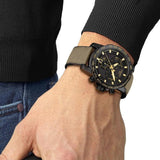 Tissot T125.617.37.051.01 Supersport Chrono Men’s Watch – Black Dial & Beige Nylon Strap