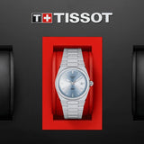 Tissot PRX Light Blue Dial Silver Steel Strap Watch For Women - T137.210.11.351.00