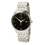 Tissot T Classic Tradition Black Dial Silver Steel Strap Watch For Men - T063.610.11.057.00
