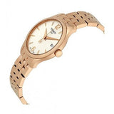 Tissot T Classic Tradition Lady White Dial Rose Gold Steel Strap Watch for Women - T063.210.33.037.00