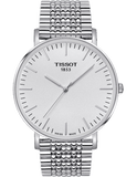 Tissot T Classic Everytime Large White Dial Silver Steel Strap Watch for Men - T109.610.11.031.00
