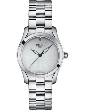 Tissot T Wave Silver Dial Silver Steel Strap Watch For Women - T112.210.11.031.00