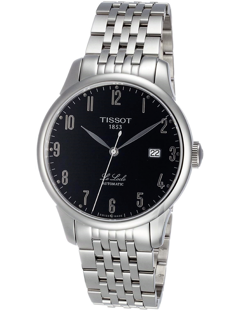 Tissot T Classic Powermatic 80 Black Dial Silver Steel Strap Watch For Men - T41.1.483.52