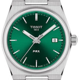 Tissot PRX Green Dial Silver Steel Strap Watch for Women - T137.210.11.081.00