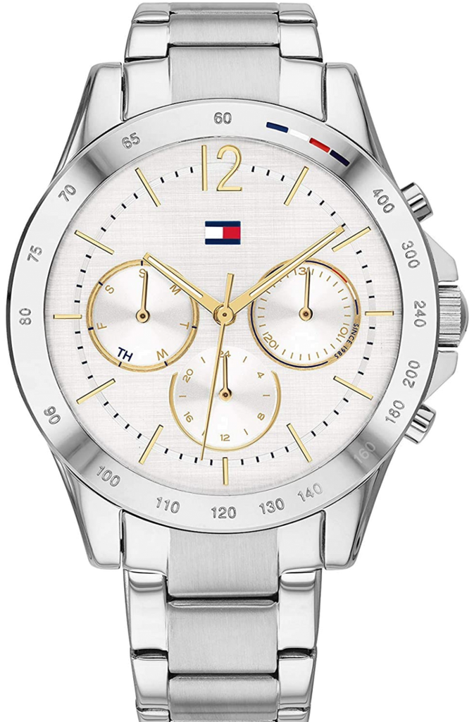 Tommy Hilfiger Haven Multifunction Chronograph White Dial Silver Steel Strap Watch For Women - 1782194