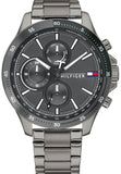 Tommy Hilfiger 1791719 Bank Men's Watch – Grey Dial & Grey Steel Strap