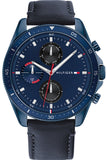 Tommy Hilfiger 1791839 Parker Chronograph Quartz Men's Watch – Blue Dial & Blue Leather Strap