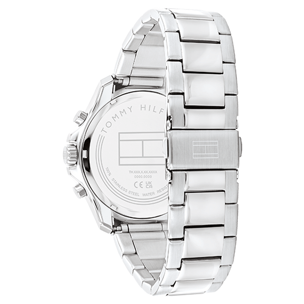 Tommy Hilfiger Jordan Chronograph Blue Dial Silver Steel Strap Watch For Men - 1792094