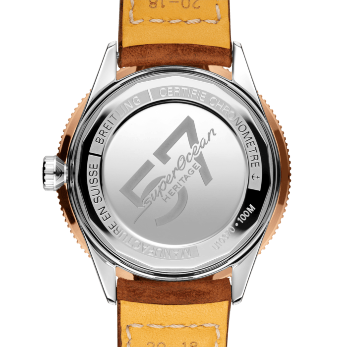 Breitling Superocean Heritage '57 Black Dial Brown Leather Strap Watch for Men - U10370121B1X1