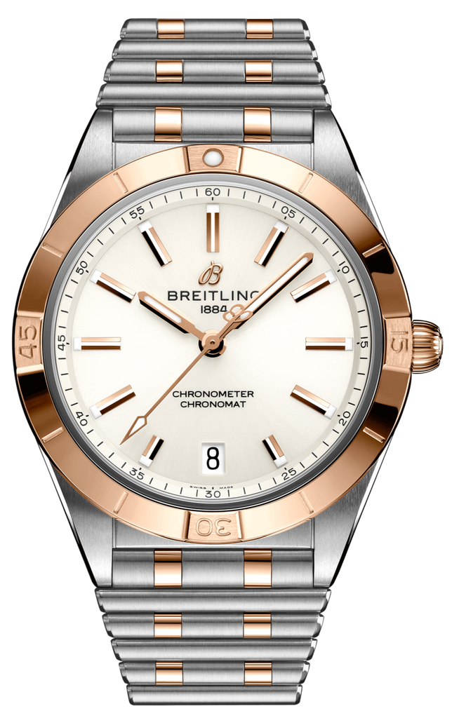 Breitling Chronomat Automatic 36 White Dial Two Tone Steel Strap Watch for Women - U10380101A1U1