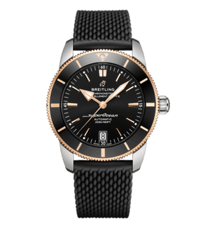 Breitling Superocean Heritage II B20 42mm Black Dial Black Mesh Bracelet Mens Watch - UB2010121B1S1