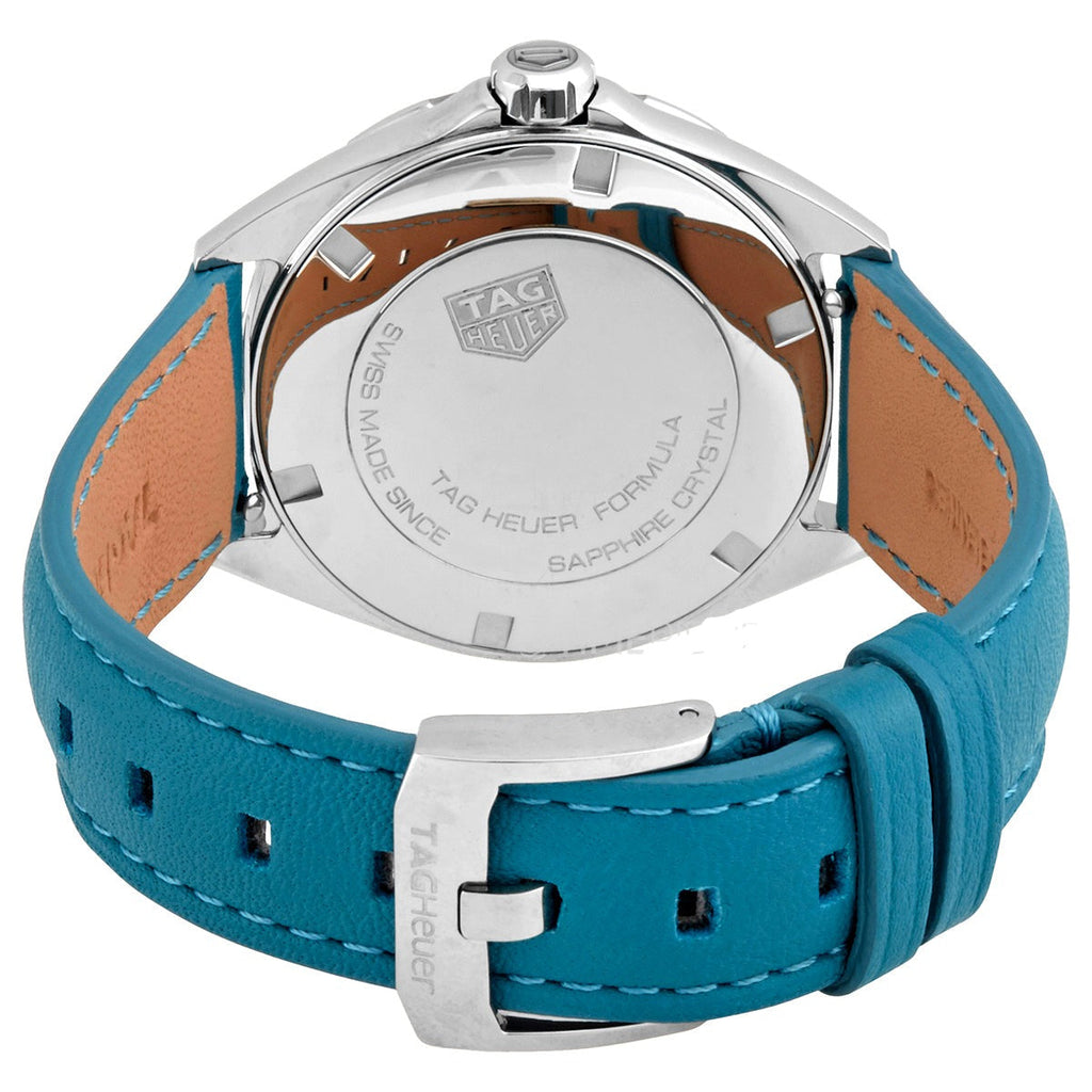 Tag Heuer Formula 1 Quartz Diamonds Mother of Pearl Dial Blue Leather Strap Watch for Women - WBJ131A.FC8256