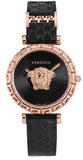 Versace VEDV00719 Palazzo Empire Greca Quartz Women's Watch – Black Dial & Black Leather Strap