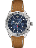 Versace VERG002-18 Casual Chronograph Men's Watch – Blue Dial & Brown Leather Strap