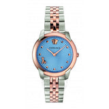 Versace Audrey Quartz Blue Dial Two Tone Steel Strap Watch for Women - VELR00619