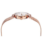 Versace Meander White Dial Rose Gold Mesh Bracelet Watch for Women - VELW00620