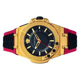 Versace Chain Reaction Quartz Black Dial Red & Black Rubber Strap Watch for Men - VEDY00319