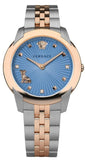 Versace VELR00619 Audrey Quartz Women's Watch – Blue Dial & Two-Tone Steel Strap