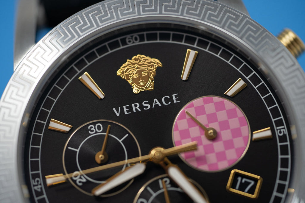 Versace Sport Tech Chronograph Black Dial Black Rubber Strap Watch for Women - VELT00619