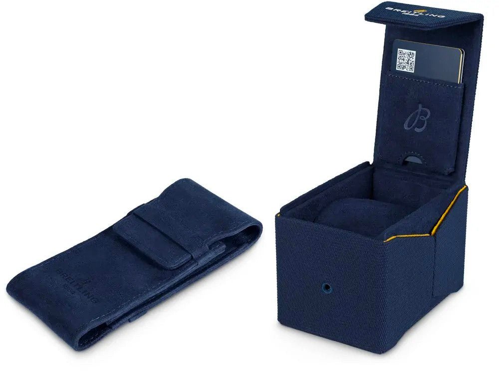 Breitling Superocean Automatic 46mm Yellow Dial Black Rubber Strap Watch for Men - M17368D71I1S1