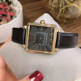 Marc Jacobs Vic Black Dial Black Leather Strap Watch for Women - MJ1522