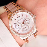 Michael Kors Tibby Multifunction Rose Gold Dial Rose Gold Steel Strap Watch For Women - MK6928