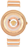 Versace VLC040014 V Metal Icon Quartz Women's Watch – Gold Dial & White/Gold Strap