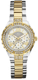 Guess W0111L5 Viva Diamonds Women's Watch – Silver Dial & Two-Tone Steel Bracelet