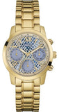 Guess W0448L6 Mini Sunrise Quartz Women's Watch – Blue Dial & Gold Steel Bracelet