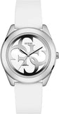 Guess W0911L1 G Twist Quartz Women’s Watch – White Dial & White Silicone Strap
