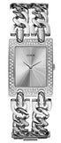 Guess W95088L1 Mod Heavy Metal Diamonds Women's Watch – Silver Dial & Silver Steel Strap