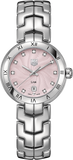 Tag Heuer Link Diamonds Pink Dial Silver Steel Strap Watch for Women - WAT1415.BA0954