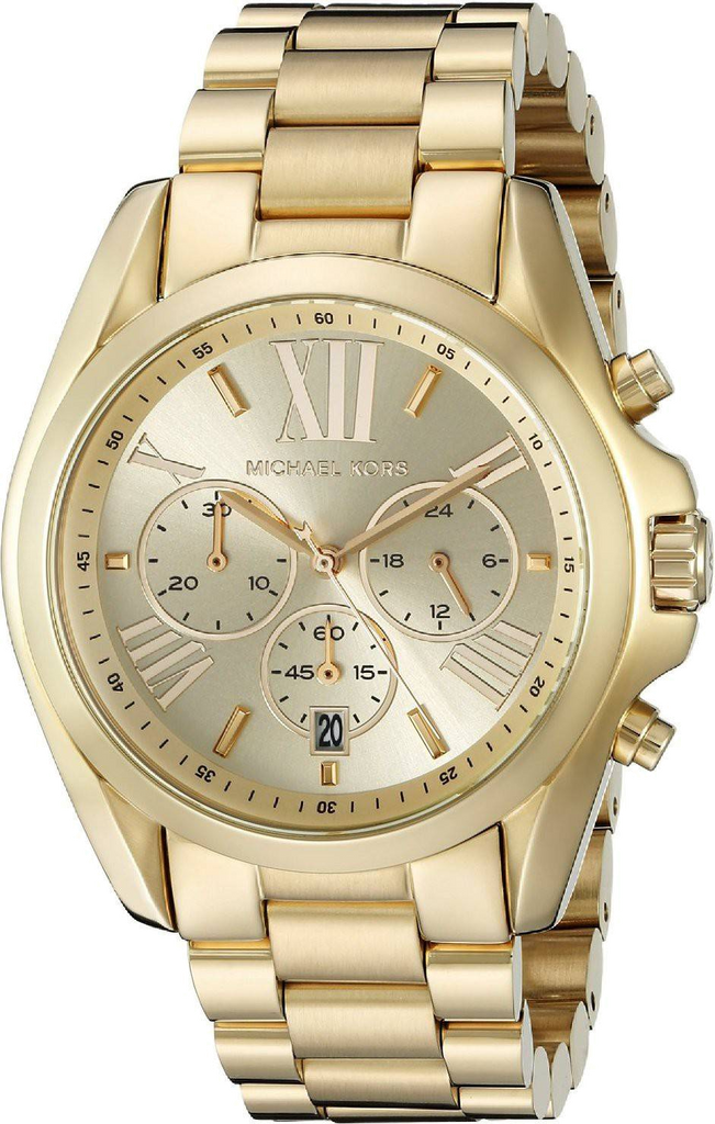 Michael Kors Bradshaw Gold Dial Gold Steel Strap Watch for Women - MK5605