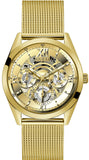 Guess GW0368G2 Tailor Multifunction Quartz Men's Watch – Gold Dial & Gold Mesh Bracelet