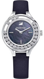 Swarovski 5242898 Lovely Crystals Women's Watch – Black Mother-of-Pearl Dial & Black Leather Strap